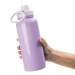 Squeeze Inox Térmica Orquídea Tampa Emborrachada 900ml P/Sublimação Metalnox