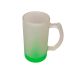 CANECA CHOPP VIDRO JATEADO FUNDO VERDE PROST 460ML P/SUBLIMAÇÃO - SUBLIME 