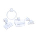 Kit Acessorios para Banheiro Caribe Branco 