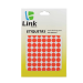 Kit 5 Und Etiqueta Redonda 12mm Vermelha Cx C/210 Etiquetas - Link