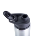 Squeeze Aluminio Prata C/tampa Preta 750ml P/sublimacao