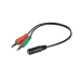 CABO ADAPTADOR P3 FÊMEA X 2 P2 MACHO (FONE+MIC) - X-CELL CX-ADP-21