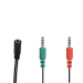 Cabo Adaptador P3 Femea X 2 P2 Macho (fone+mic)