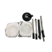 Balde Mop Rotatório 2 Águas Preto Cesto Inox + 2 Refis - Perfect Pro 973858