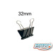Prendedor de Papel 32mm Preto Brw