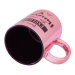Caneca Cerâmica Metalizada Rosa Int Preto 325ml P/sublimação