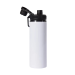 Squeeze Aluminio Branca C/tampa Preta Rosca 750ml P/sublimacao