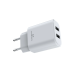 Carregador Parede 2 Usb 12w 2,4a C/ Cabo Usb C Branco Cm-109