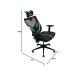 Cadeira Gamer Yama1 Ciano