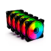 Kit 5 Fans Radiant X5 Rgb C/ Controladora 120mm