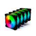 Kit 5 Fans Radiant X5 Rgb C/ Controladora 120mm